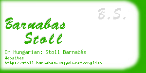 barnabas stoll business card